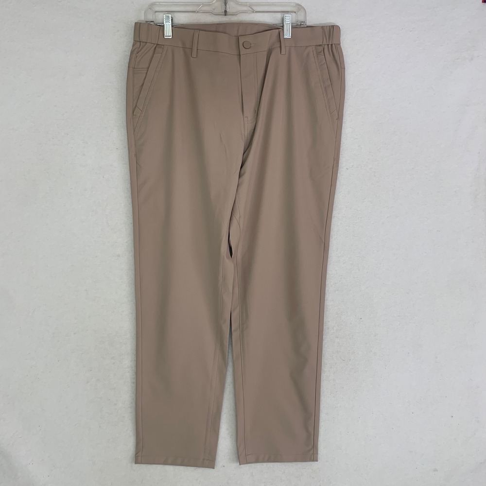 Jack Archer Jetsetter Tech Pants Mens 35x28 Oak Khaki Slim Fit Travel Chino